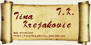 Tina Krejaković vizit kartica
